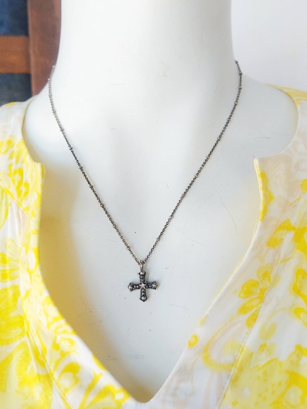 Virgin Saints & Angels Star Cross Necklace